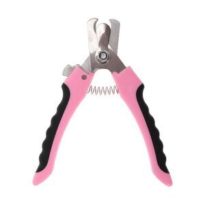 Durable Long Handle Pet Nail Clippers for Cat for Dog Pink Black